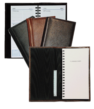 Italian-style leather pocket planner