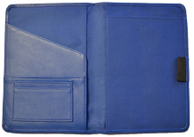 inside blue classic leather weekly monthly planner