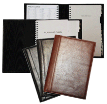 glazed Italian-style leather combo planners